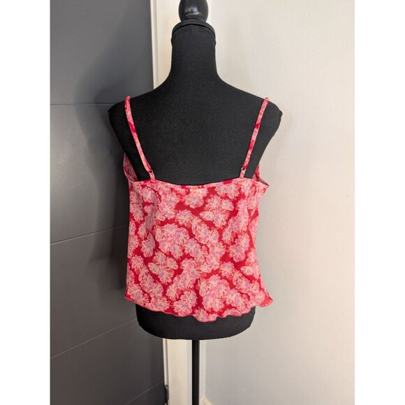 Murano Sleepwear Women's Pink and White Floral Camisole - Large - Picture 3 of 7